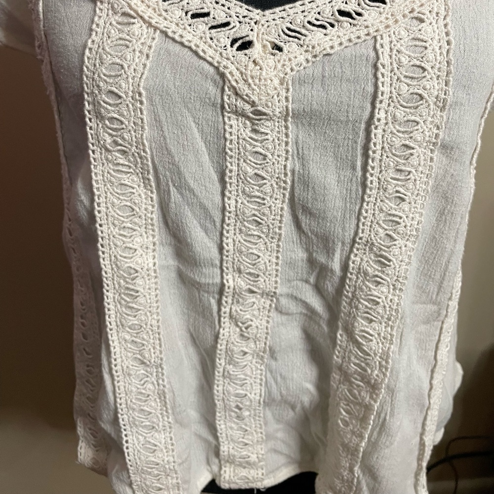 Hollister Boho White Blouse - Picture 4 of 5